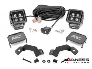 Toyota Land Cruiser Lighting Upgrade - LED Ditch Light Kit - Rough Country Black Series Amber DRL